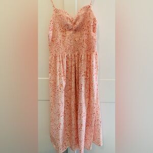 H&M Pink Floral A-Line Skirt